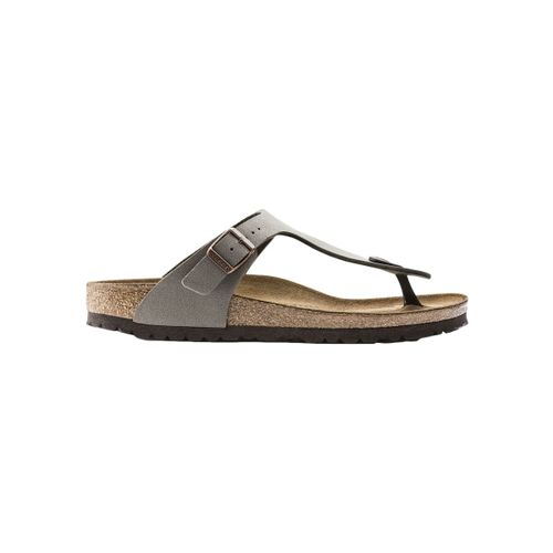 Sandales plates Gizeh Nobuck Birko-Flor Regular - Stone - BIRKENSTOCK - Modalova