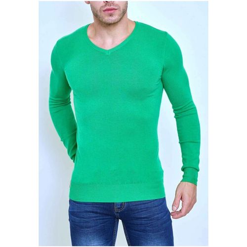 Pull Pull manches longues col V H, Vert - Kebello - Modalova