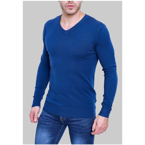 Pull Pull manches longues col V H, Bleu - Kebello - Modalova
