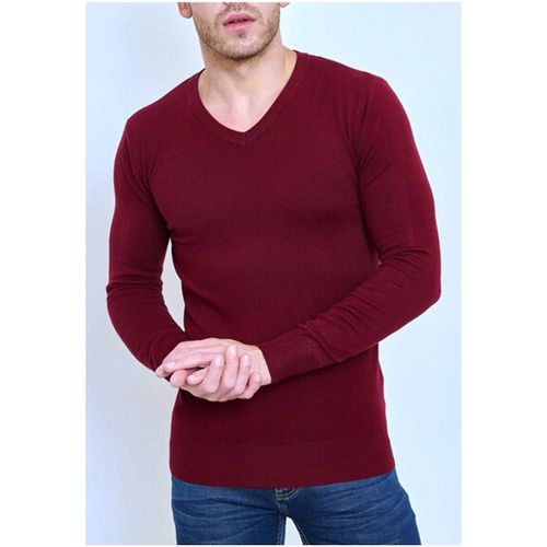 Pull Pull manches longues col V H, Bordeaux - Kebello - Modalova