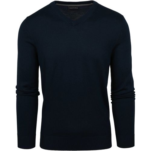 Sweatshirts Pullover à col en V Merino Navy - Suitable - Modalova