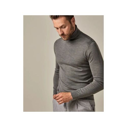 Sweat-shirt Pull Col Roulé Merino Vert - Profuomo - Modalova
