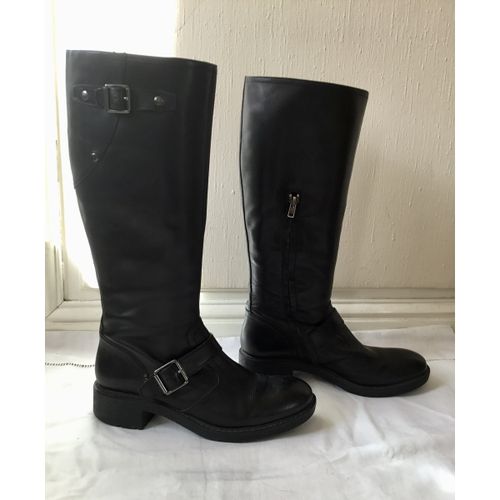 Bottes plates Bottes en cuir noir pointure 39 - Ash - Modalova