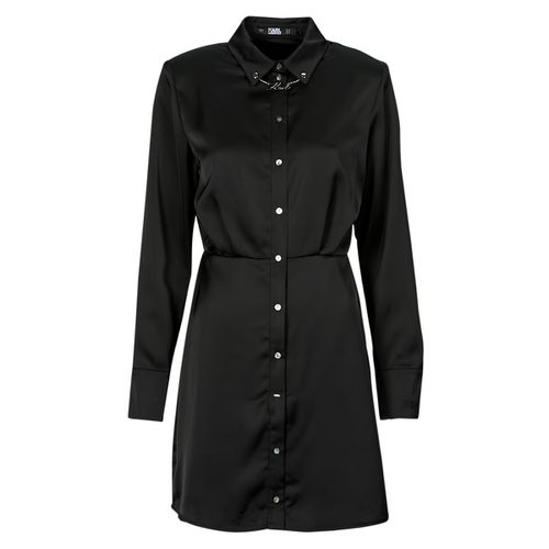 Robe courte karl charm satin shirt dress - Karl Lagerfeld - Modalova