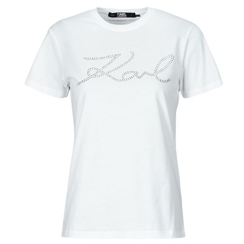 T-shirt rhinestone logo t-shirt - Karl Lagerfeld - Modalova