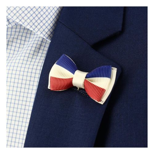 Broches Boutonnière mini noeud papillon tricolore - Cravate Avenue Signature - Modalova