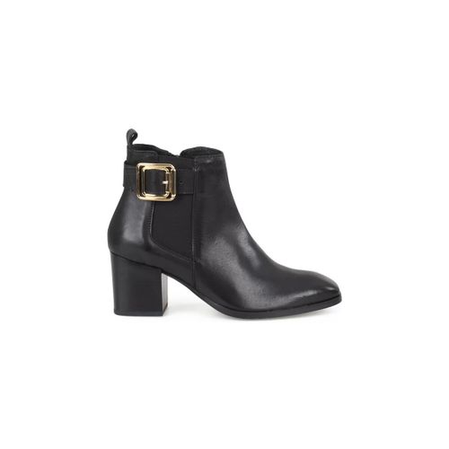 Bottines Bottines cavalières cuir à talon, noir - Vera Collection - Modalova