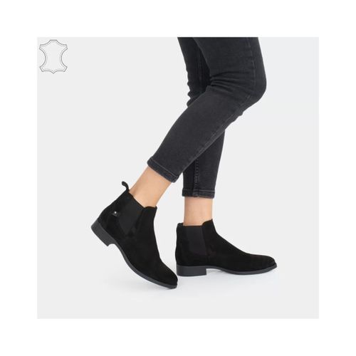 Bottines Bottines s chelsea en cuir daim noir - Vera Collection - Modalova