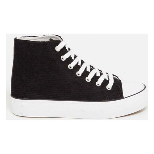 Baskets Baskets montantes plateformes avec lacets, en velours Noir - Vera Collection - Modalova