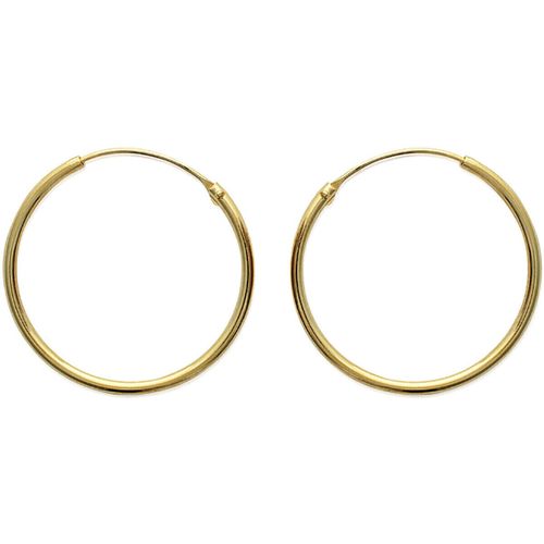 Boucles oreilles Créoles en plaqué or 30mm - Brillaxis - Modalova