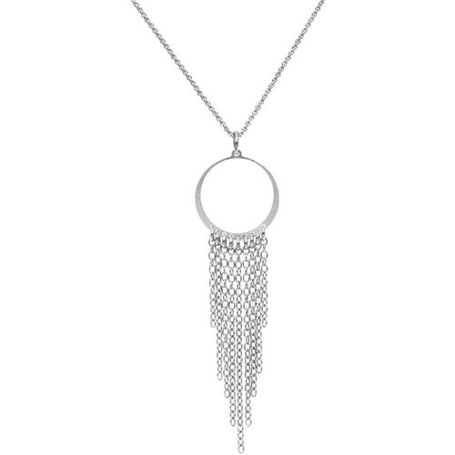 Collier Collier En Argent Rhodié Cercle Multichaine - Orusbijoux - Modalova