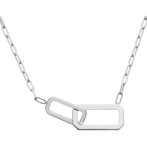 Collier Collier rectangles entrelacés argent - Brillaxis - Modalova