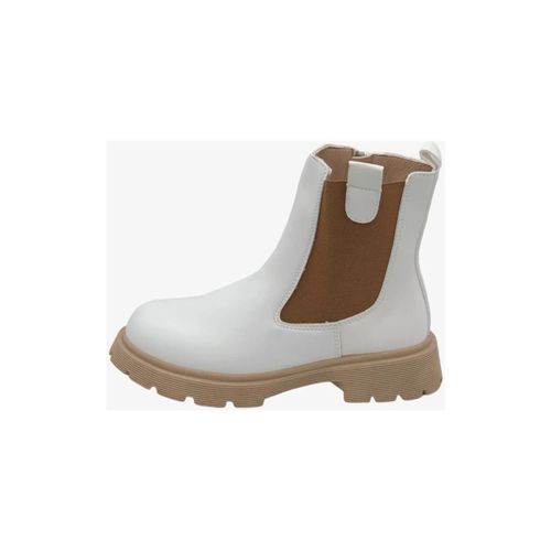 Bottines Bottines chelsea blanche plates, semelle crantée - Vera Collection - Modalova