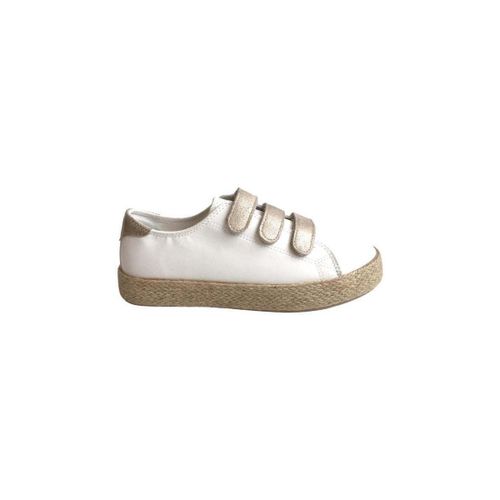 Baskets Baskets à Scratch doré avec semelle en corde, Blanc - Vera Collection - Modalova