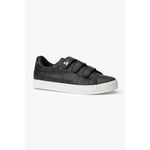 Baskets basses Baskets vic noires effet python - Le Temps des Cerises - Modalova
