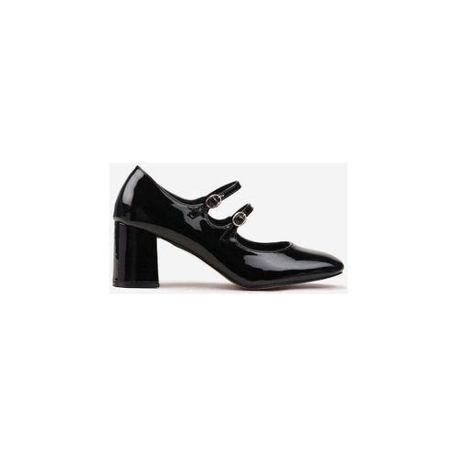 Chaussures escarpins Escarpin avec double brides, Verni noir - Vera Collection - Modalova