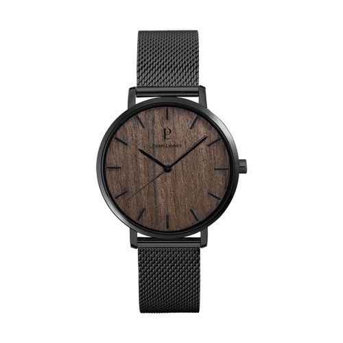 Montre Montre NATURE Brun Acier milanais Noir - Pierre Lannier - Modalova