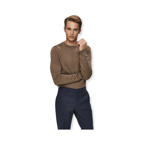 Pull Noos Berg Crew Knit - Teak - Selected - Modalova