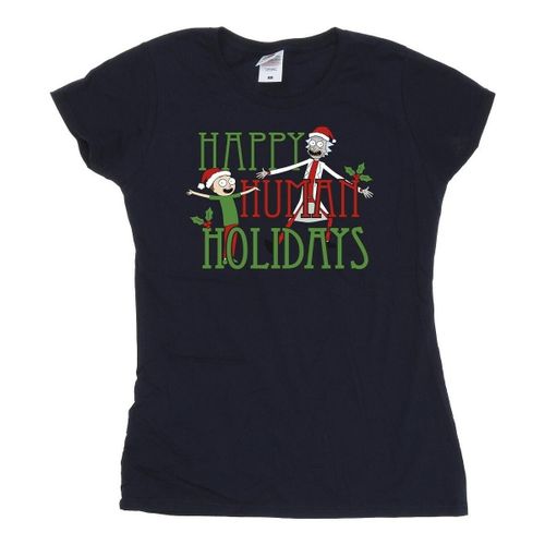 T-shirt Happy Human Holidays - Rick And Morty - Modalova