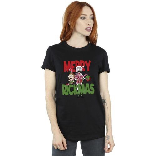 T-shirt Merry Rickmas - Dessins Animés - Modalova