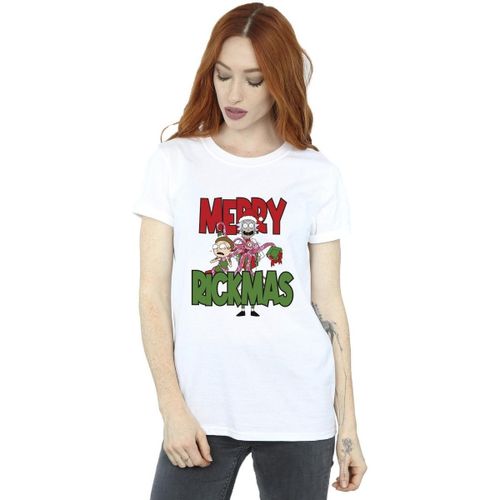 T-shirt Merry Rickmas - Dessins Animés - Modalova