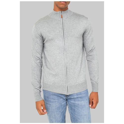 Pull Pull cardigan zip Gris H - Kebello - Modalova