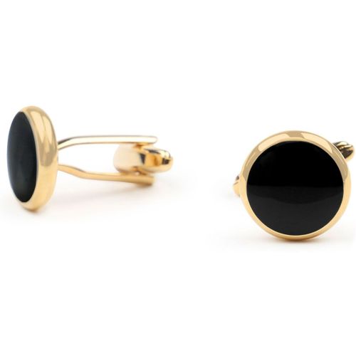 Accessoires Boutons de Manchette Ronde Or Noir - Suitable - Modalova