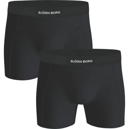 Caleçons Boxers Lot de 2 Noir Solide - Björn Borg - Modalova