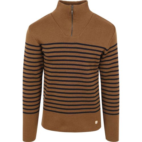 Sweatshirts Camionneur Half Zip Pull laine rayé Marron - Armor Lux - Modalova
