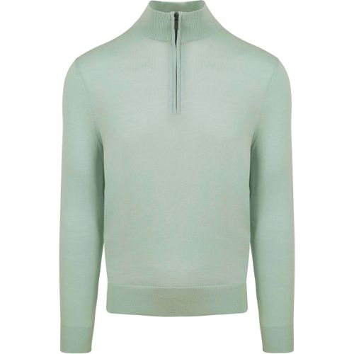 Sweatshirts Pull Demi-Zip Laine Mérinos Vert - Suitable - Modalova
