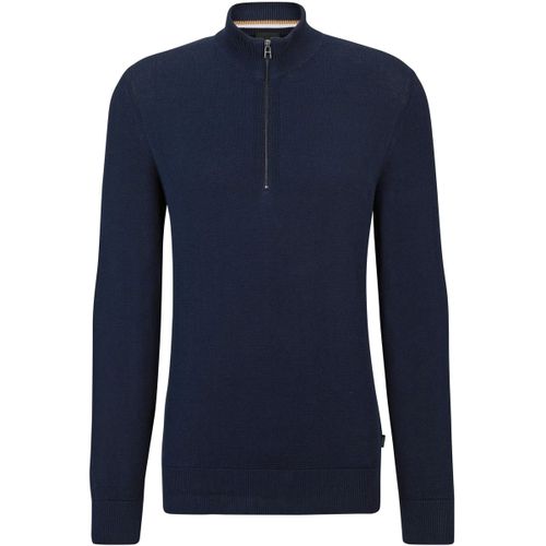 Sweatshirts Pull Ebrando-P Demi-Zip Marine - BOSS - Modalova