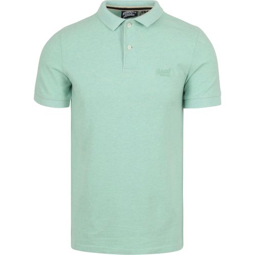 T-shirt Polohirt Piqué Melange Vert Clair - Superdry - Modalova