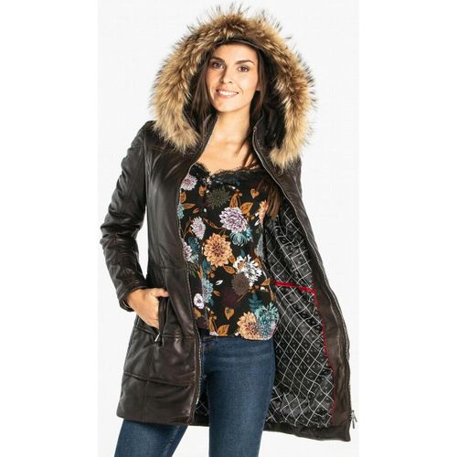 Veste ANOUK HOOD LAMB ORION BROWN - Rose Garden - Modalova