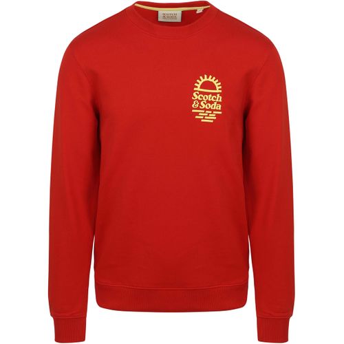 Sweat-shirt Pull Impression Rouge - Scotch & Soda - Modalova