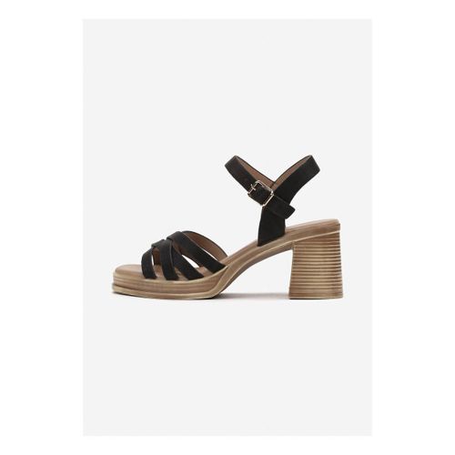 Sandales à talon Sandale plateforme à talon bloc, Noir - Vera Collection - Modalova
