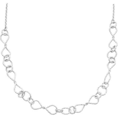 Collier Collier En Argent Rhodié Diamanté Torsadé - Orusbijoux - Modalova