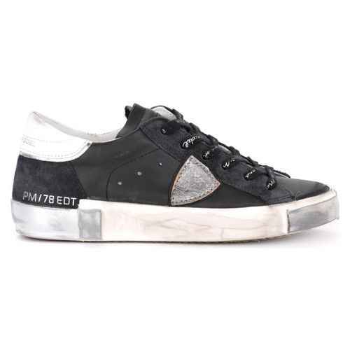 Baskets Baskets Paris X en cuir noir et - Philippe Model - Modalova