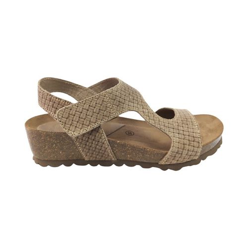Sandales compensées BIOS 5316 CUIR GRABADA BEIGE - Interbios - Modalova