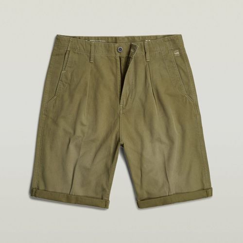 Short D24544 C962 PLEATED CHINO-B212 SMKE OLIVE - G-Star Raw - Modalova