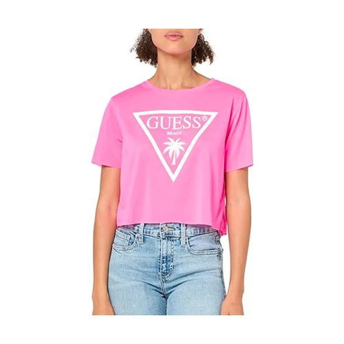 T-shirt Guess Triangle Crop - Guess - Modalova