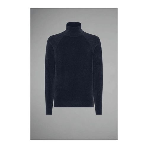 Pull Pull col roulé marine en velours - Rrd - Roberto Ricci Designs - Modalova