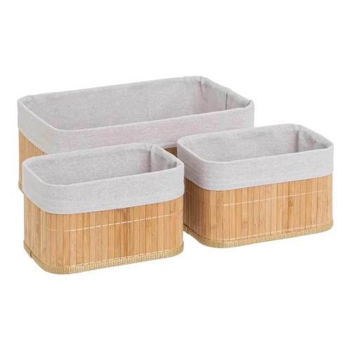 Paniers, boites et corbeilles Set de 3 panières de rangement en bambou - Unimasa - Modalova