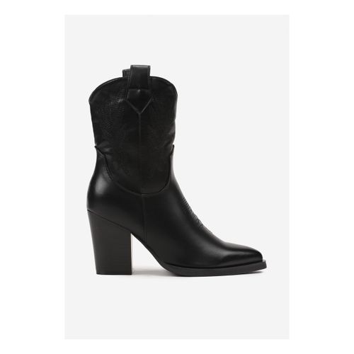 Boots Santiags s en simili- cuir, Noir - Vera Collection - Modalova