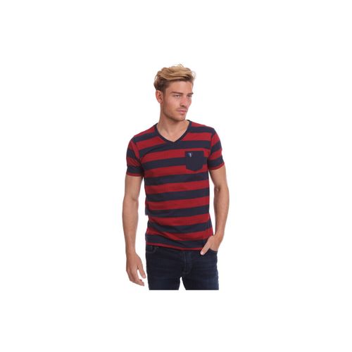 T-shirt Tee shirt col V rayé - Camberabero - Modalova