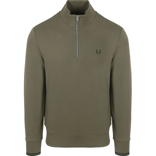 Sweatshirts Pull Demi-Zip Vert Olive - Fred Perry - Modalova