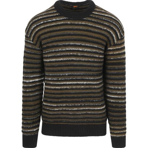 Sweatshirts Pull Aturn Rayé Noir - BOSS - Modalova