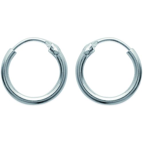 Boucles oreilles Créoles en argent rhodié 12mm - Brillaxis - Modalova