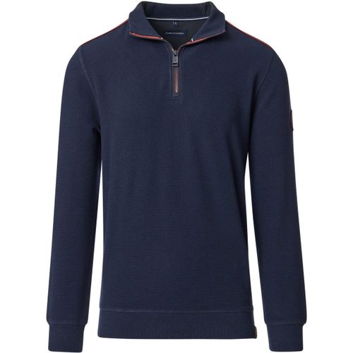 Sweatshirts Pull Sweat Demi-Zip Marine - Casamoda - Modalova