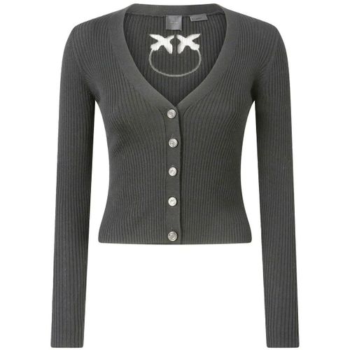 Pull TILACINO CARDIGAN LANA LOGO IN TRASPARENZA - Pinko - Modalova