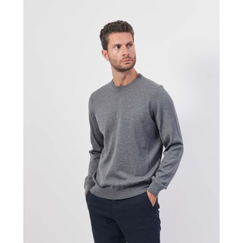 Pull Pull col rond en laine avec logo - BOSS - Modalova